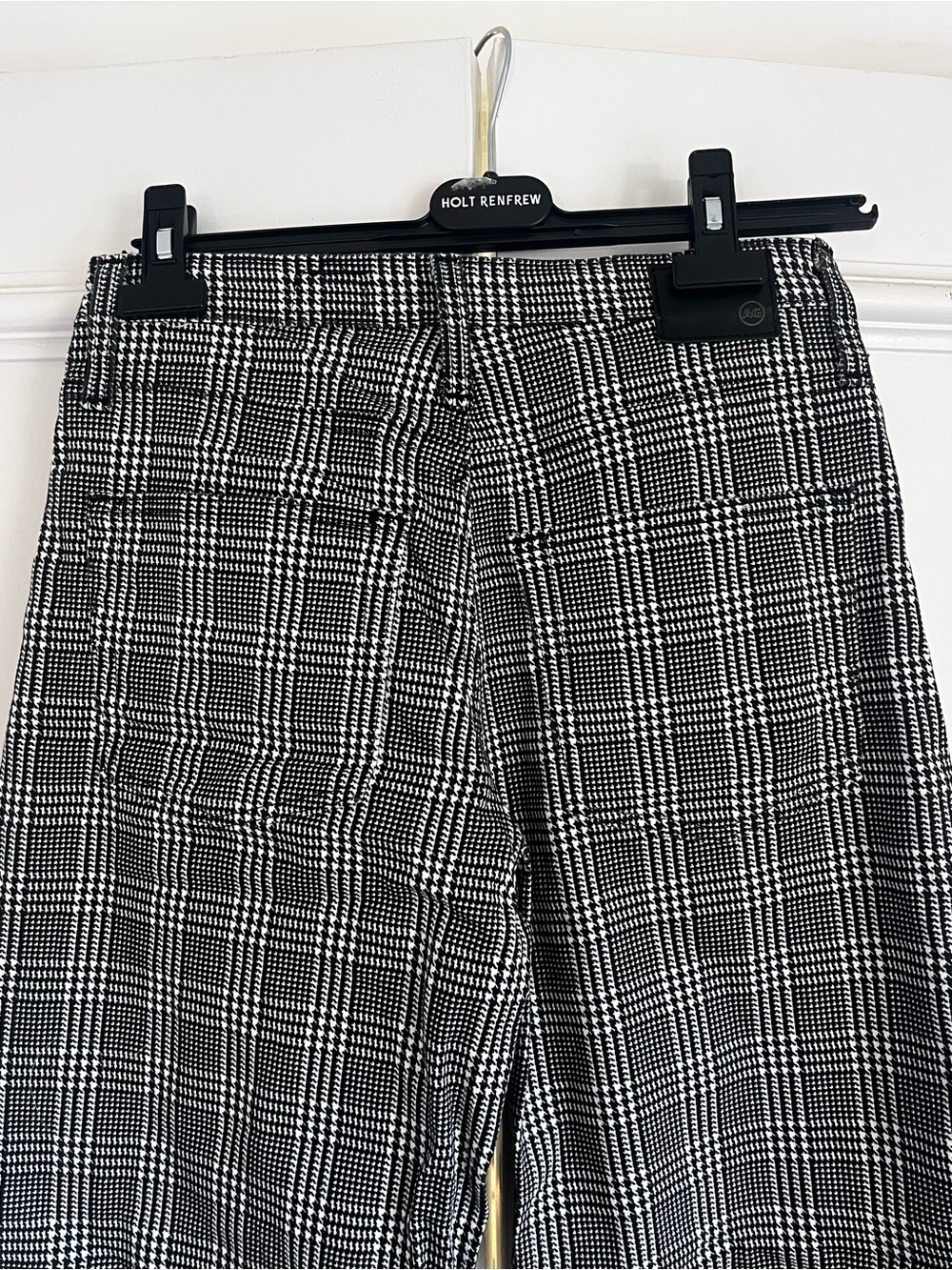 Ag Adriano Goldschmied Black and White Plaid Long Bermuda Type- Pants - Picture 6 of 10